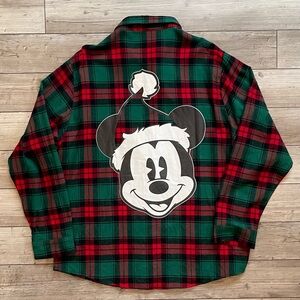 Cakeworthy | Disney Santa Mickey Mouse Flannel Shirt | Size: 3XL